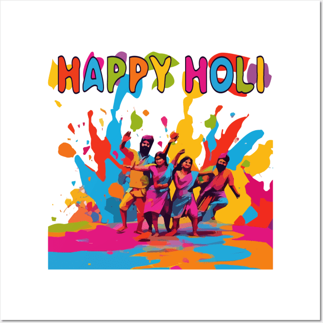 Happy Holi Wall Art by Sanu Designs